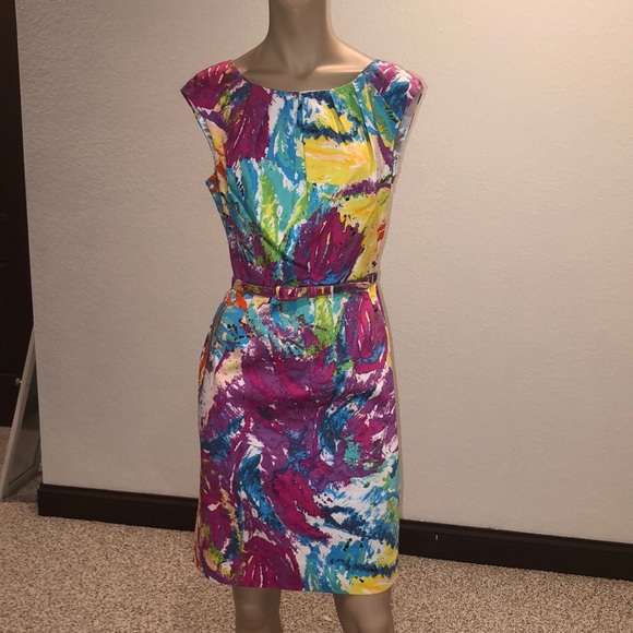 Spense Multicolored Dress Size 4 - Picture 3 of 10